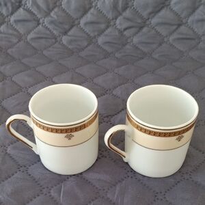 Queen's Luxury 24K Gold Plated Japan Original Porceline Espresso Cup Set Of Two.